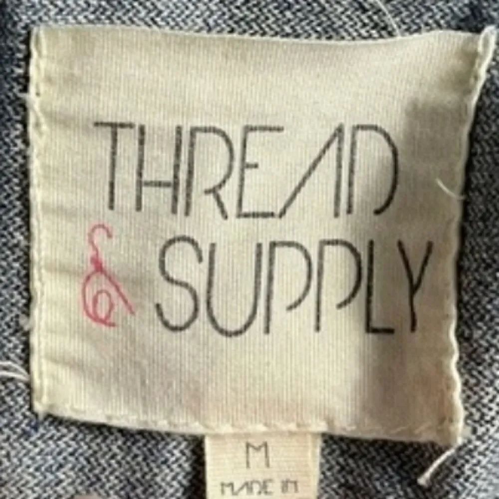Thread Supply Cropped Distressed Blue Jean Jacket - Picture 3 of 10